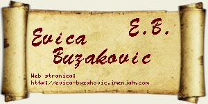 Evica Buzaković vizit kartica